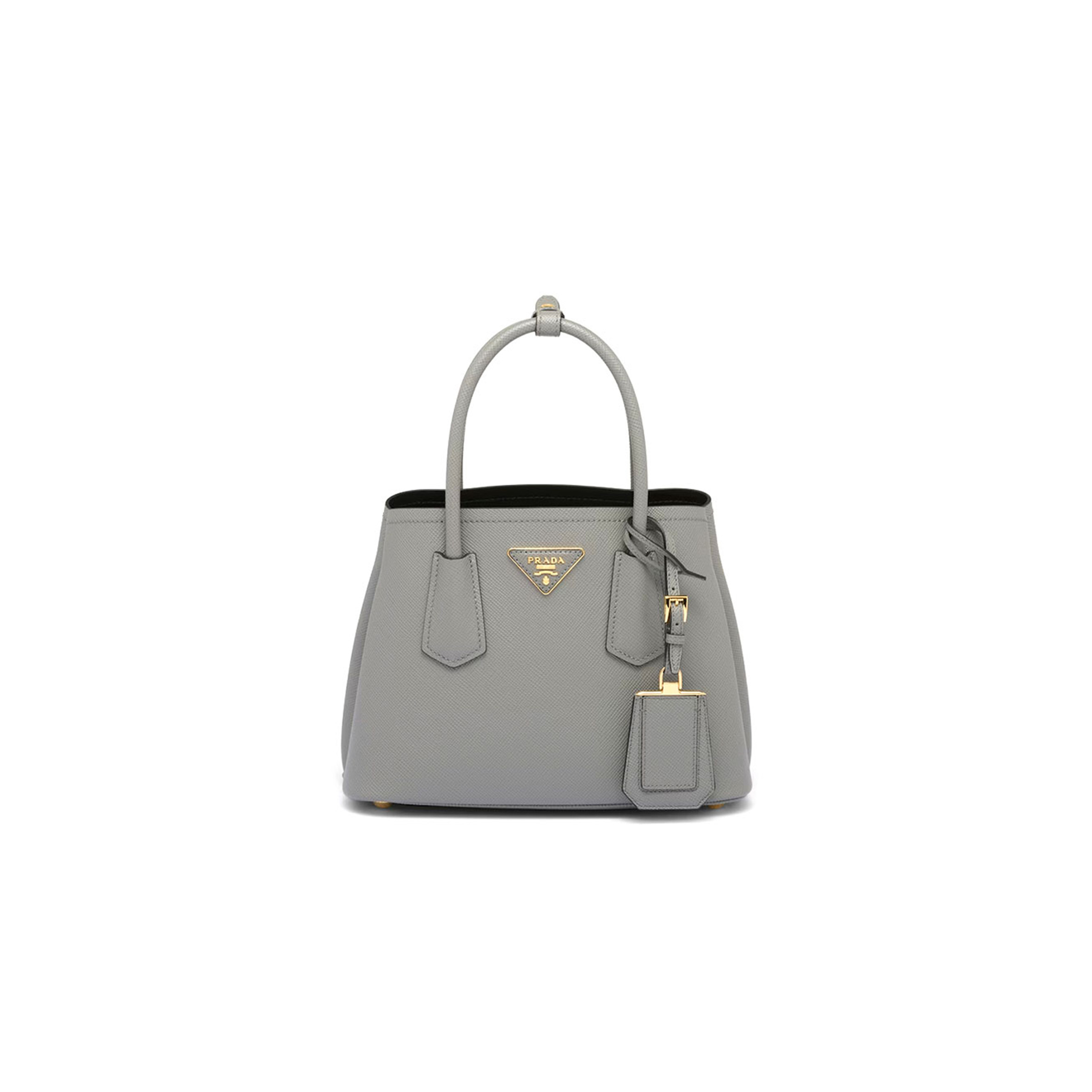 Pra*a small Pra*a double saffiano leather bag 1bg443 01 (25*18.5*12.5cm)